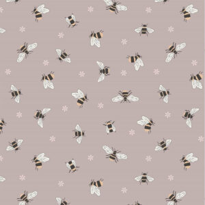 Fabric-L&I-65032-Queen-Bee-Bees-Beige-01